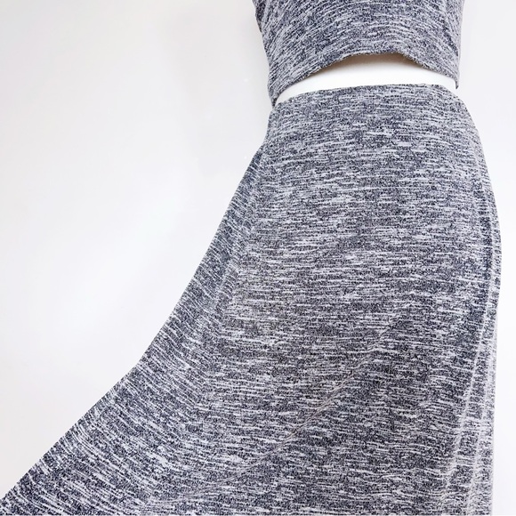 Heather Grey Star Crop Top & Maxi Skirt Set | Stretchy Comfy – One Size fits S - Picture 5 of 10
